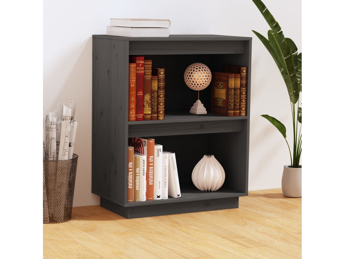 Mesa Consola | Mesa De Entrada | Mesa De Apoyo De Madera Maciza De Pino Gris 60x34x75 Cm