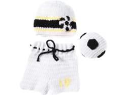 Disfraz Para Sesión De Fotos De Bebé Niño/niña, Algodón Blanco, 3 Piezas, Gorro, Globo