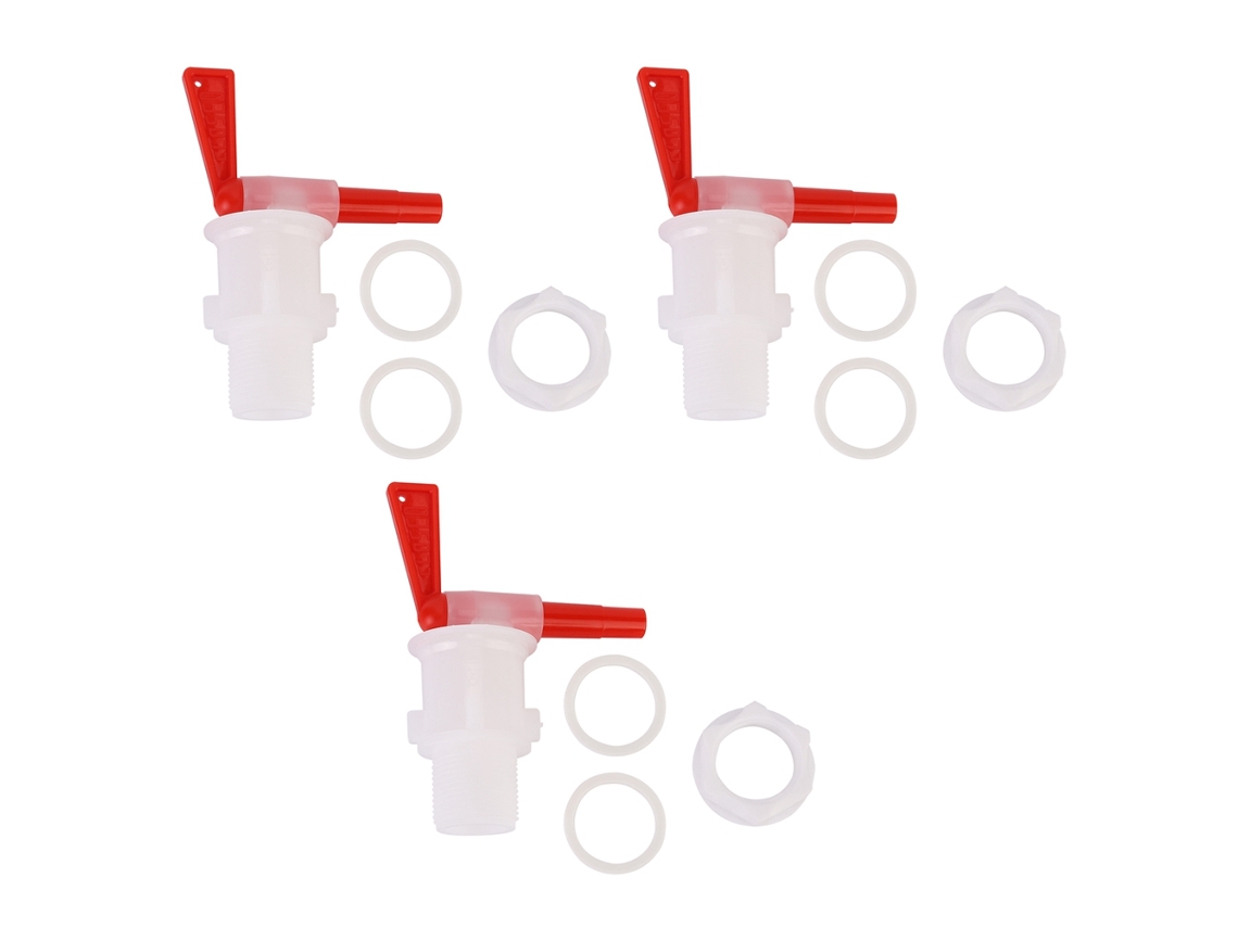 3 Grifos De Plástico Para Cerveza, Ideales Para Embotellar En Casa O Usar Como Barril. Incluye Accesorios.