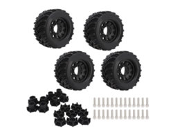 Juego de neumáticos para coche RC 2026 1/10 con 4 neumáticos antideslizantes y ruedas con acopladores de 12 mm y 14 mm para modelos Traxxas.