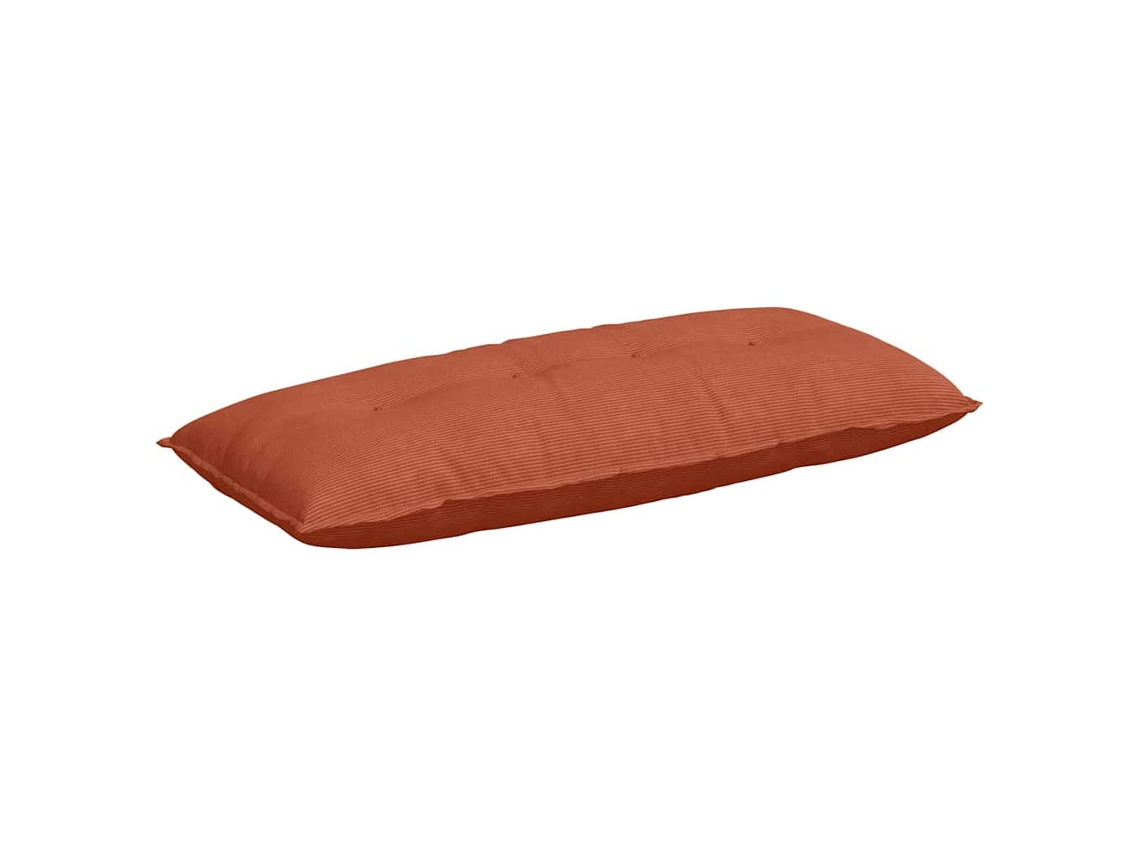 Cojín De Espalda Rojo Naranja 120 X 50 Cm Tela De Pana