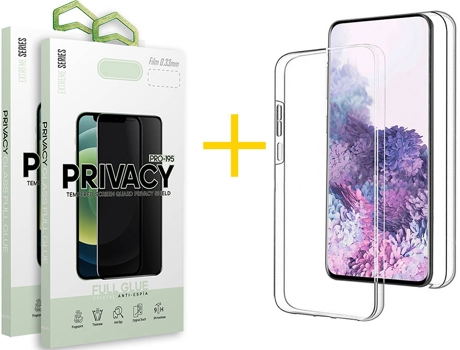 Carcasa + 2 Protectores de Pantalla para Samsung Galaxy A20e SKYHE Transparente Claro