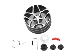 Volante Metálico Para Transmisor De Control Remoto Futaba Dumborc Radiolink Wfly Rc - Negro