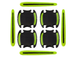 Omni-adhesivos Reflectivos Para Coche, Película Protectora Para Manijas Y Parachoques, 8 Piezas (verde)