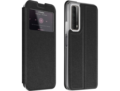 Funda Huawei P smart 2021 AVIZAR Cartera Ventana Negro