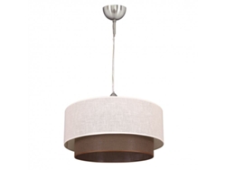 Fab 2.810/50 Beige/marrón | Colgante Doble 1l. Lámpara cilíndrica beige/marrón Fabrilamp (50/40/regular)