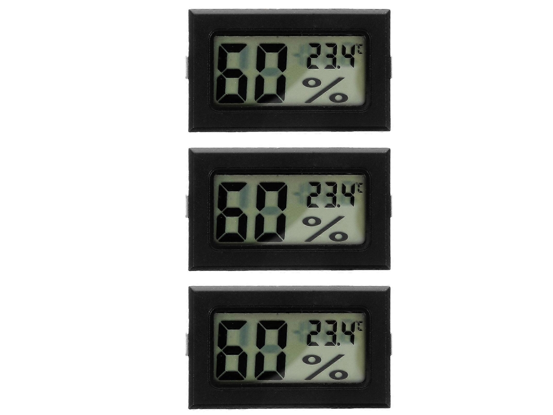 Juego de 3 mini termómetros e higrómetros con pantalla digital para uso en interiores Nostalgia88