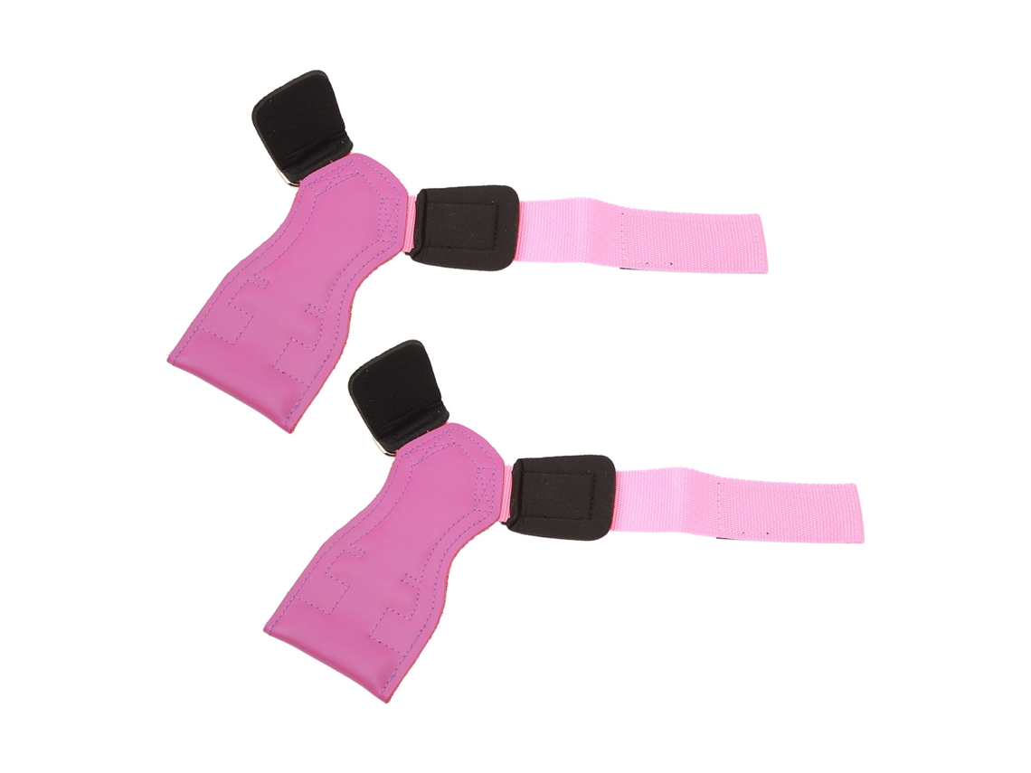 2pcs Brazaletes De Cuero Para Levantamiento De Pesas Soporte De Muñeca Para Deadlift Bodybuilding Entrenamiento Fuerte Morado