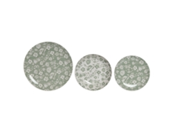Set 18 Vajilla Porcelana Floral Verde 27x27x2cm