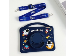 YUYSAN Funda protectora todo incluido de dibujos animados lindo para iPad mini5/4 azul oscuro