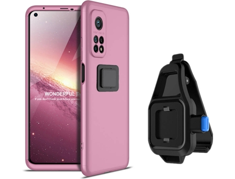 Funda Xiaomi Mi 10T Slim Armor 360º con Soporte para la Cintura Rosa