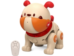 Perro robot de juguete con control remoto, canta y baila, interacción táctil, grabación de voz (naranja)