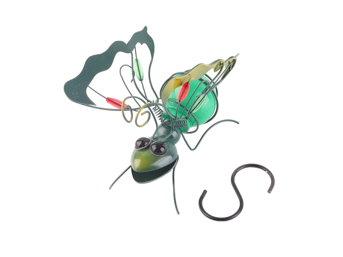 Decoración colgante de insectos para exteriores con luz LED de luciérnaga.