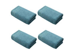 Conjunto de Toalla NEVEANCE Mano Suaves Absorbentes Algodón Azul - 4pcs (34x73cm)
