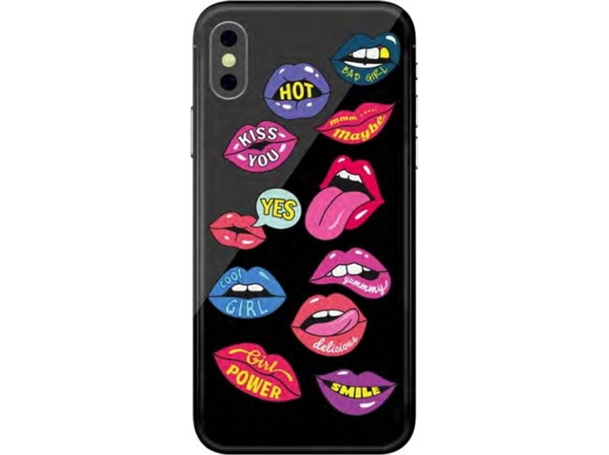 Carcasa iPhone X, XS BENJAMINS Lips Multicolor