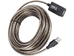 Cable De Extensión Usb 2.0, Aumenta La Distancia Y El Rango De Funcionamiento, Pvc Negro, Amplificación.