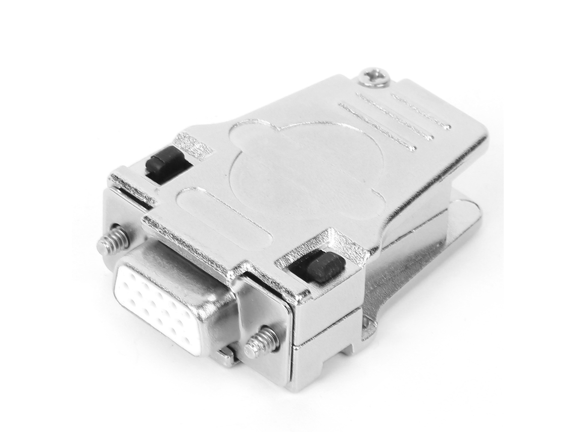 Adaptador Db15s-m-45 Con Conector Serie D-sub De 15 Pines Y Carcasa Metálica