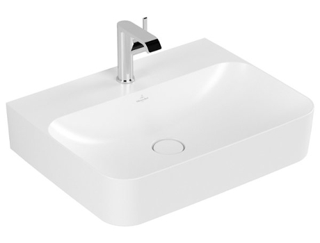 Lavabo VILLEROY & BOCH Finion 416864 600x470mm, rebosadero oculto, 1 agujero para grifo