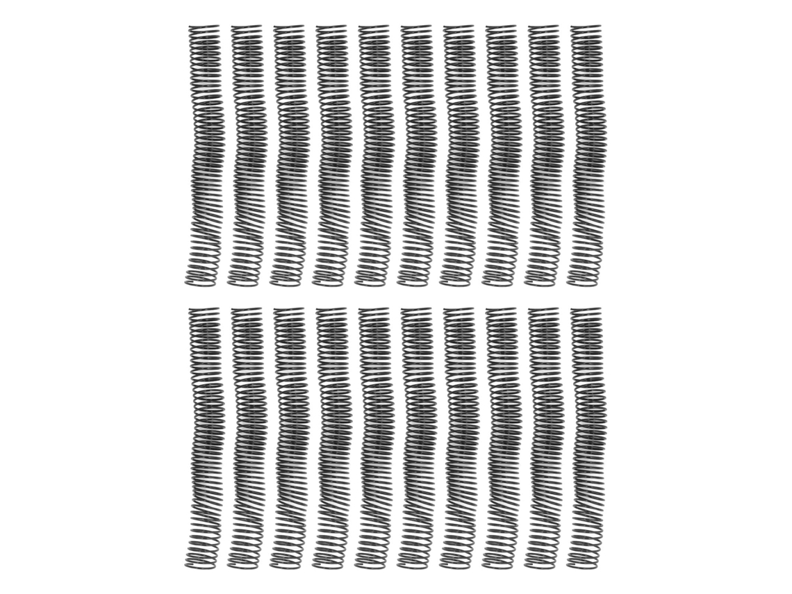 20 Rollos De Espiral De Plástico De 32 Mm, 280 Hojas, 48 Dientes, Relación 4:1