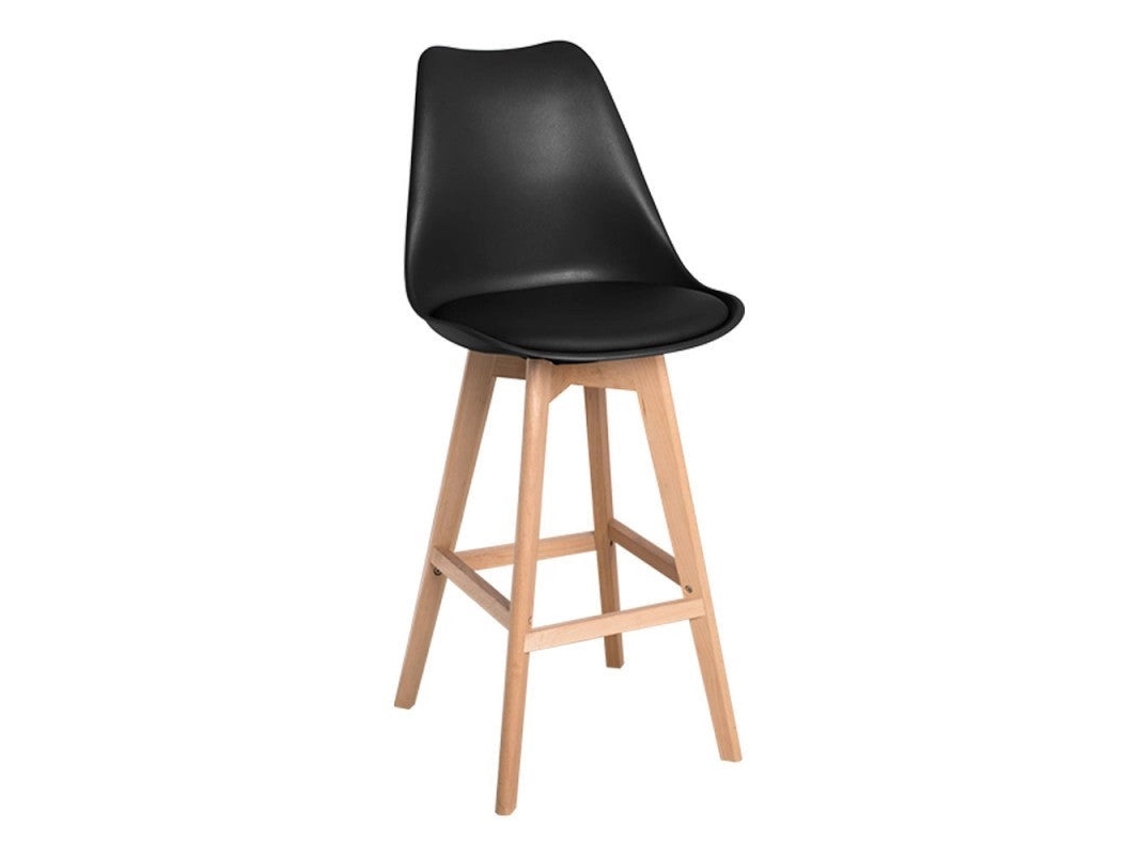 DUDECOR Taburete Helsínquia Negro
