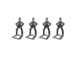 4 soportes divertidos para salchichas y perritos calientes para barbacoa (8" x 3"), de On The Road Rosewell