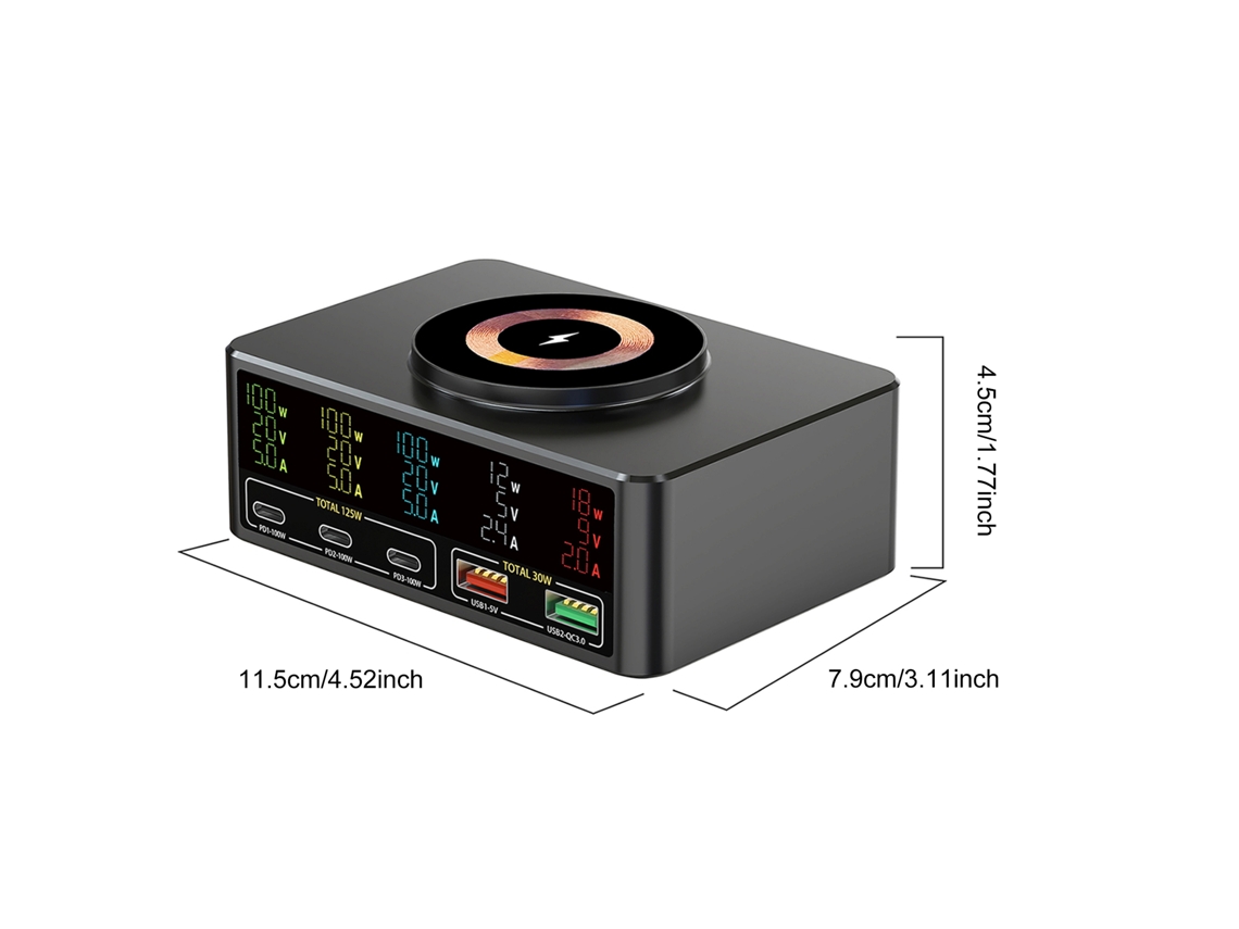 Cargador 140w Gan Pd Cargador Rápido Estación De Carga Usb Multipuerto De Escritorio