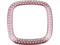 Estuche protector elegante para reloj Sense, rosa con detalles de doble diamante, resistente a arañazos Gokoco