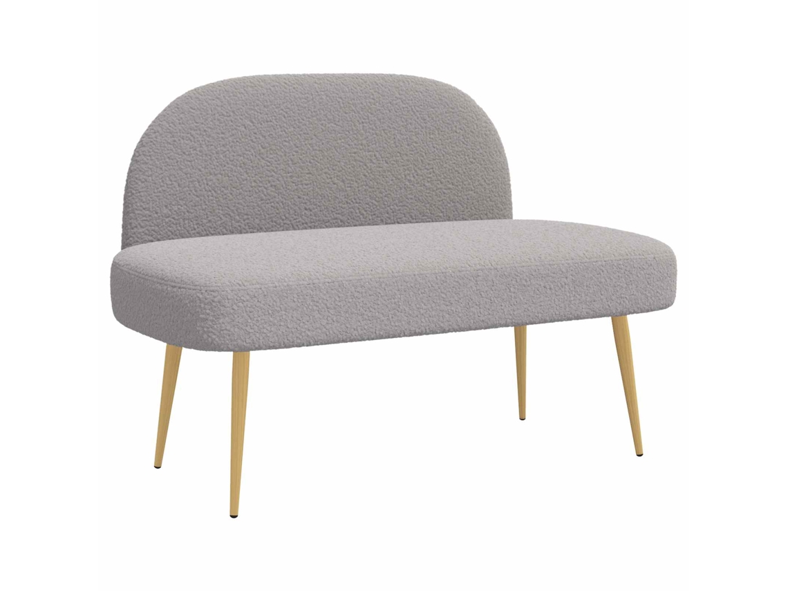 Maison Exclusive - Banco Tapizado Con Respaldo Gris Claro 110 X 60 X 76 Cm Bouclé