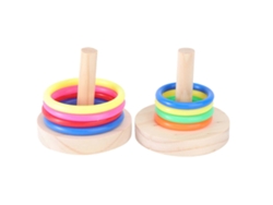 Juguetes inteligentes para loros, rompecabezas de anillos giratorios para entretenimiento activo Nostalgia88