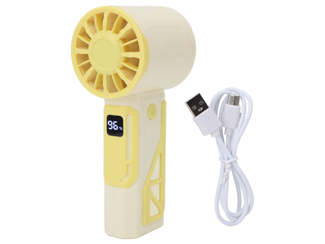 Mini Ventilador Portátil De Mano Recargable Por Usb, Potente Y Silencioso, Ideal Para Viajes Y Maquillaje (amarillo).