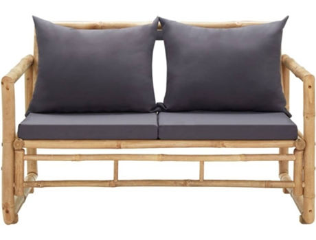 Banco de jardín VIDAXL Gris Bambú (115x65x71 cm)