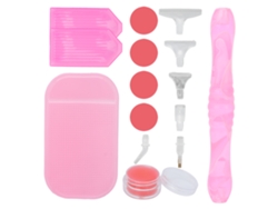 Kit De Herramientas Para Pintar Con Diamantes De Imitación Rosas, Con Plato Clasificador Y Pincel Puntiagudo.