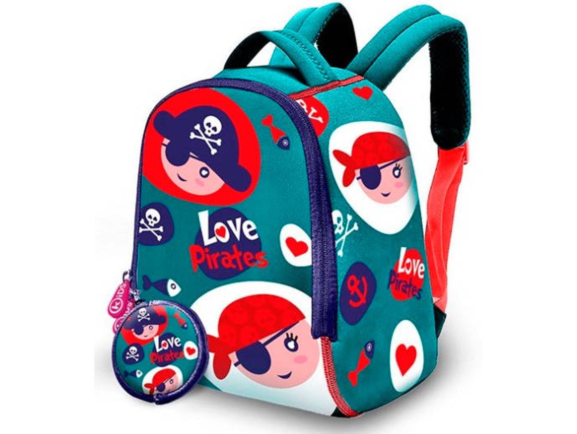 Mochila KIDS LICENSING Pirata (Azul - 24x20x10cm - Neopreno)