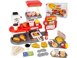 Juguetes de comida rápida para juegos de simulación Mdug (71 piezas rojas)