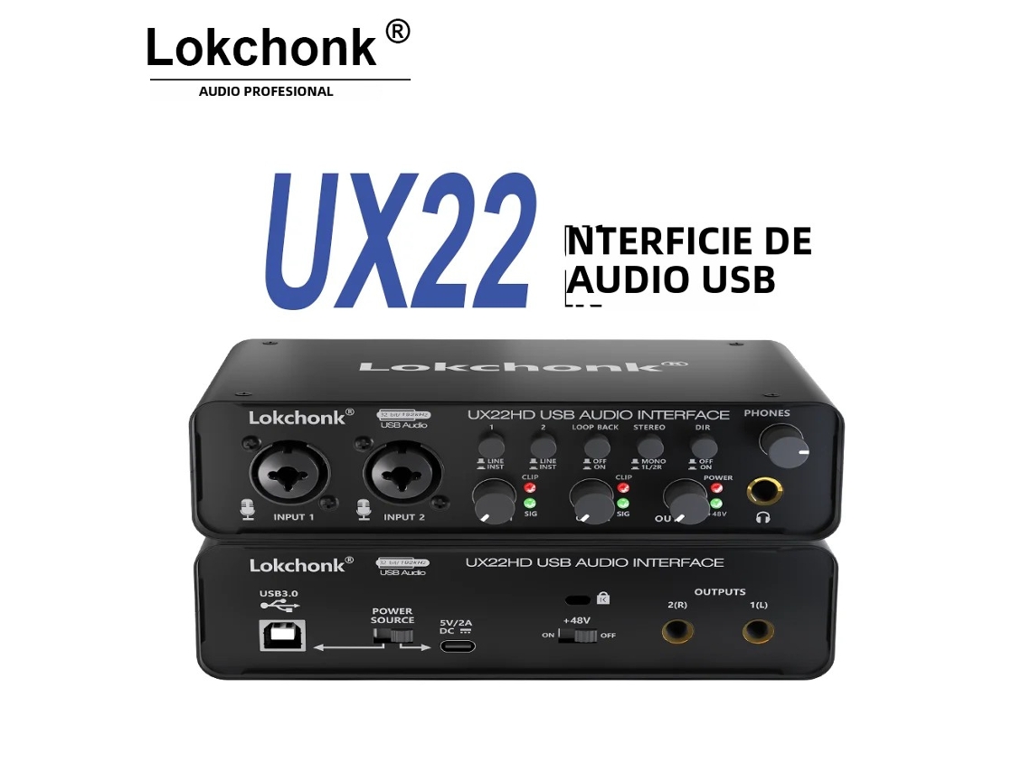 Tarjeta de sonido e interfaz de audio, equipada con un convertidor AD de 32 bits/192 kHz. Mdug