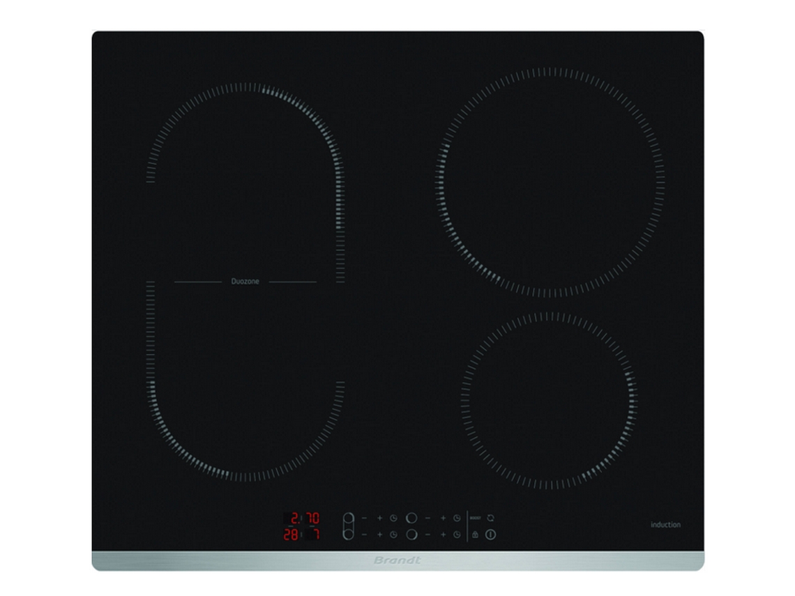 Placa de Inducción BRANDT BPI6425X (Eléctrica - 58 cm - Negro)