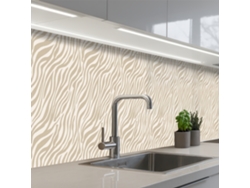 Salpicaderos De Cocina Cebra - Estampado - Beige 500x60 Cm