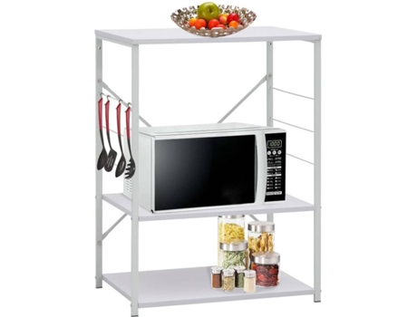 vidaXL Armario de microondas aglomerado blanco 60x39,6x79,5 cm