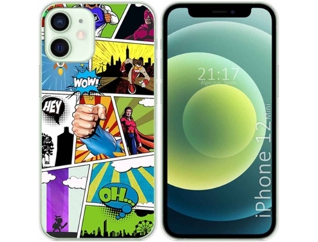 Carcasa iPhone 12 Mini (5.4) TUMUNDOSMARTPHONE Comic Multicolor