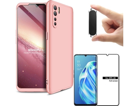 Carcasa, Protector y Soporte Oppo A91 Slim armor 360º Rosa