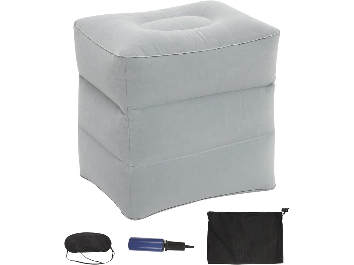Reposapiés Inflable Para Avión Y Cama De Avión, Altura Ajustable.