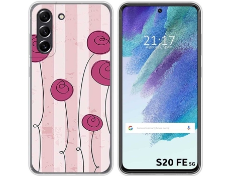 Carcasa Samsung Galaxy S21 FE 5G TUMUNDOSMARTPHONE Flores Vintage Multicolor