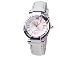 Reloj De Pulsera De Cuarzo Sencillo Para Mujer Con Correa De Piel Sintética - Moderno