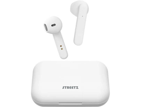 Auriculares Bluetooth True Wireless STREETZ Tws-1105 (In Ear - Micrófono - Blanco)