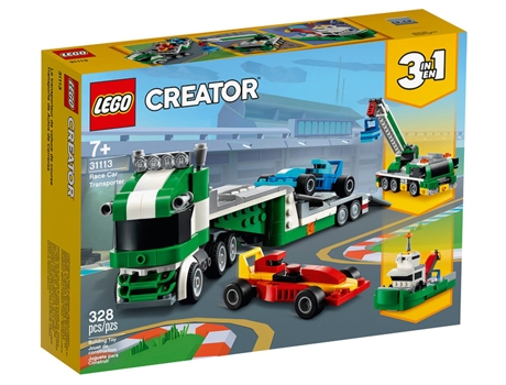 LEGO Creator 3 en 1: Portador de Coches de Carrera (Edad Mínima: ‍7 - 328 Piezas)