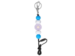 Mali colar de Mordida para Bebê Silicone Flor Forma Brinquedo de Chupeta Infantil Azul