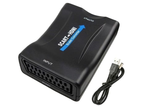 Zxfd Péritel Adaptador de Audio a HDMI Convertidor Euroconector a Adaptador HDMI Adaptador de Audio Vidéo 1080P HD Suppo28