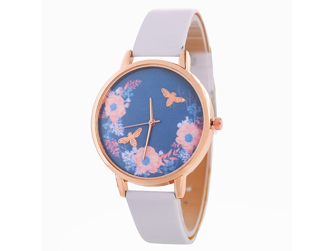 Reloj De Pulsera Zhoulianfa De Estilo Coreano Para Mujer Con Correa De Cuero, Diseño De Cuarzo, Blanco Zlf0544-c