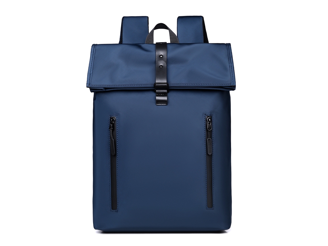 Mochila Enrollable Impermeable Henten Home Para Portátil De 15,6", Estilo Ejecutivo Unisex, Gran Capacidad, Azul