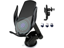 Cargador Inalámbrico Para Coche, Carga Rápida De 15 W, Soporte Automático, Compatible Con Iphone 14/13, Samsung S23+/s22 Y Otros.